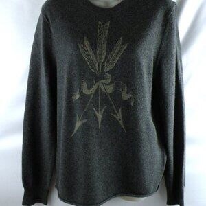 NWOT Banana Republic HERITAGE Feather Arrow 100%  Cashmere Sweater S